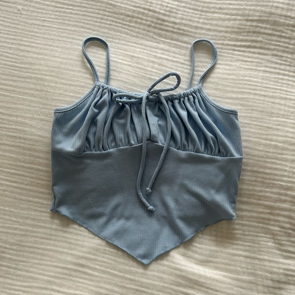 Tops - Baby Blue Crop